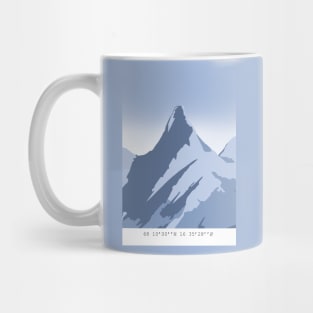 Stetind mountain with coordinates Mug